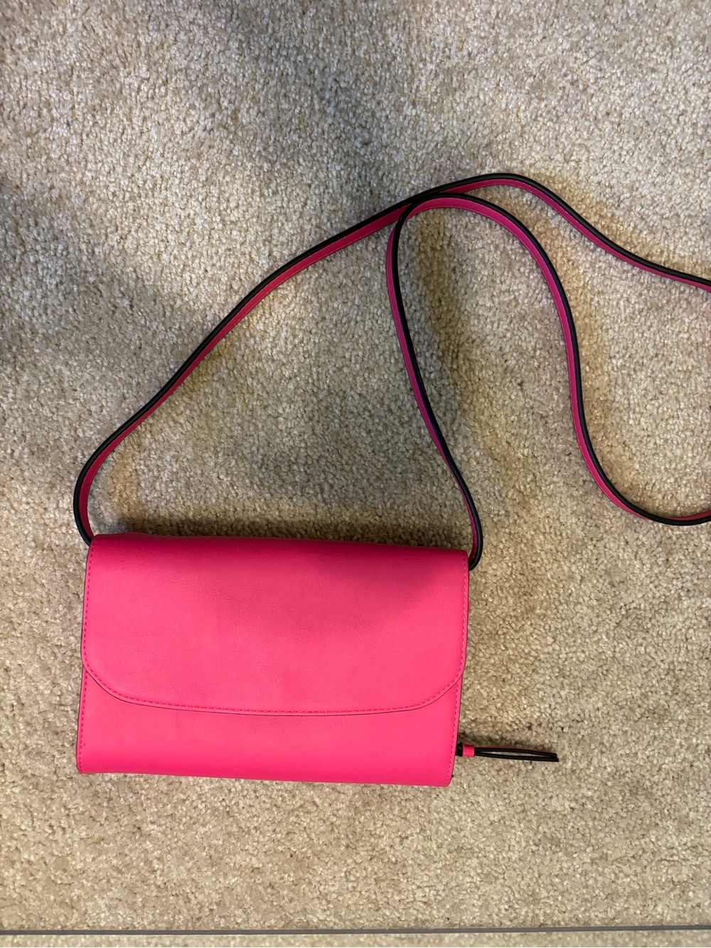 Simply Vera Vera Wang Hot Pink Crossbody Wallet Purse